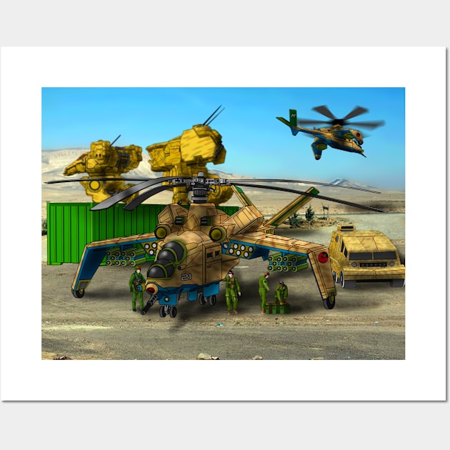 Thorntail Attack Helicopter Wall Art by Oswald's Oddities